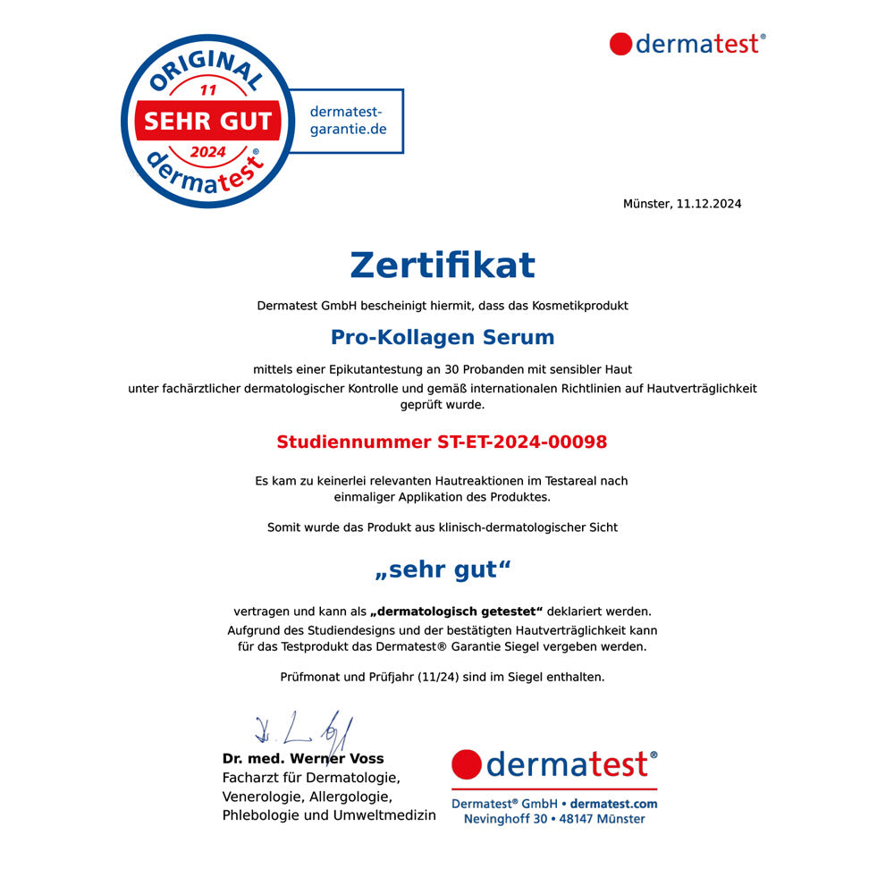 Pro-Kollagen-Serum Dermatest