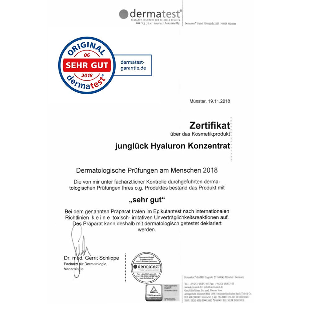 Hyaluron certificate Concentrate JUNGLÜCK