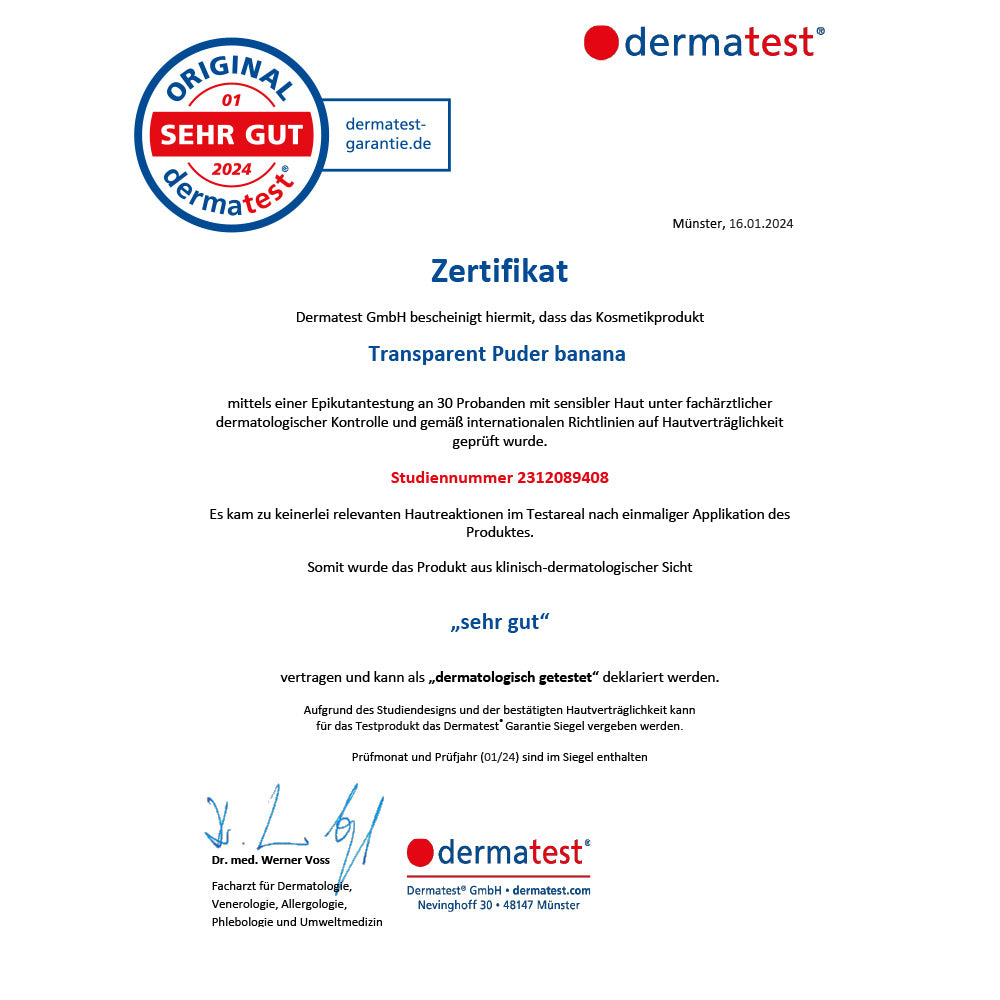 clear Certificato Polvere di banana JUNGLÜCK