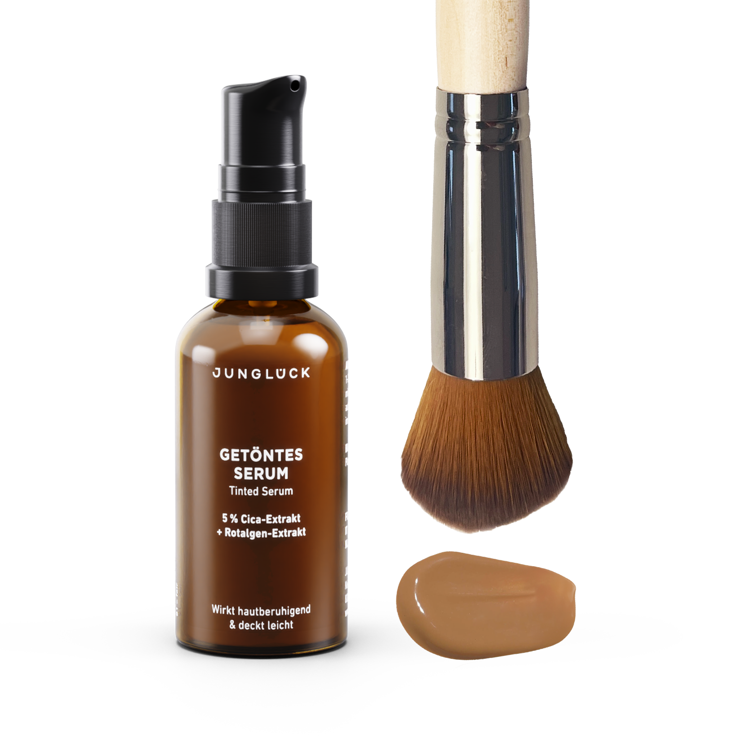 Tinted serum + brush combo set / JUNGLÜCK 03 - medium