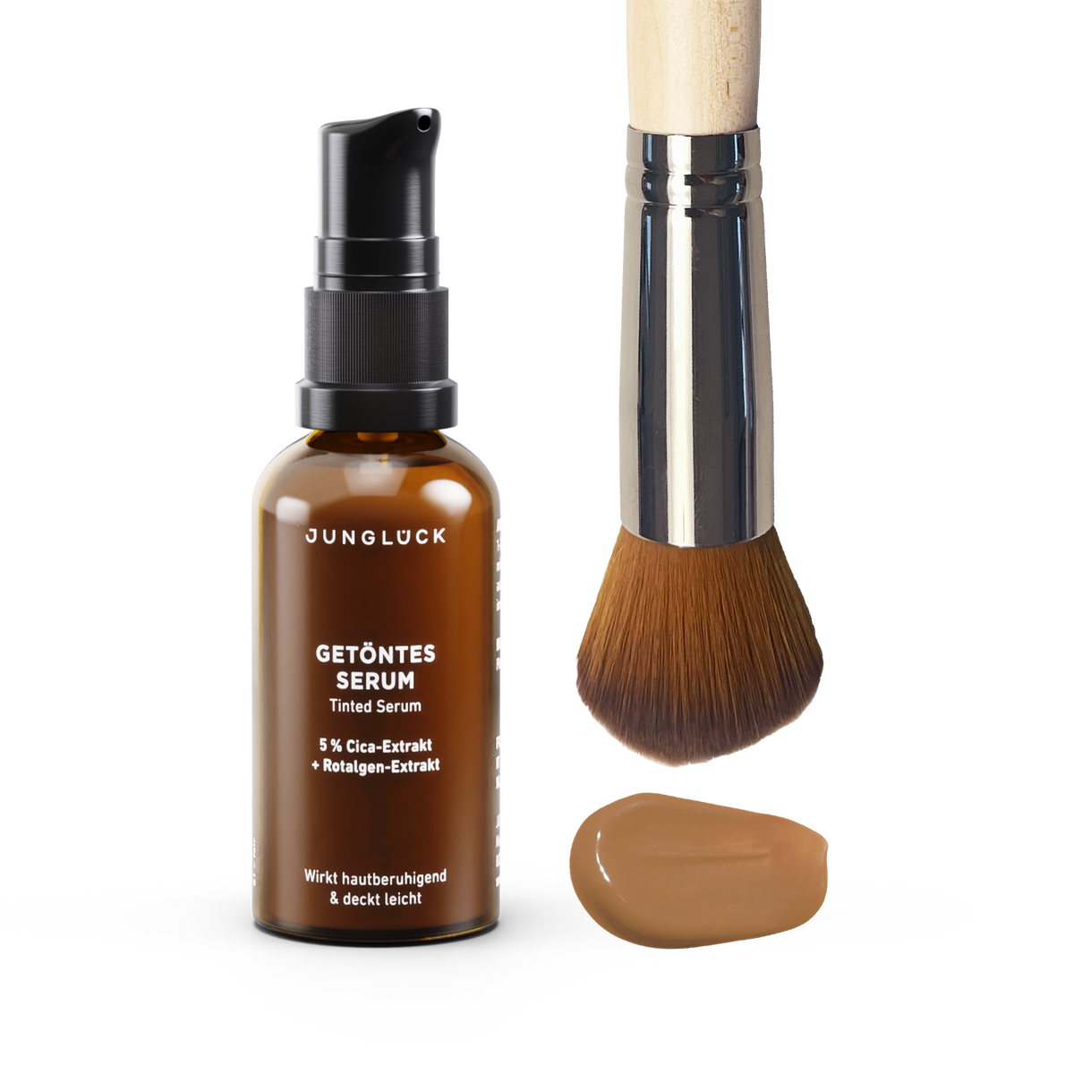 Getöntes Serum + Pinsel Kombi mittel
