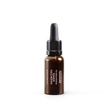 Junglück Olio Di Semi Di Rosa Canina Miniatura in bottiglia di vetro ambrato 