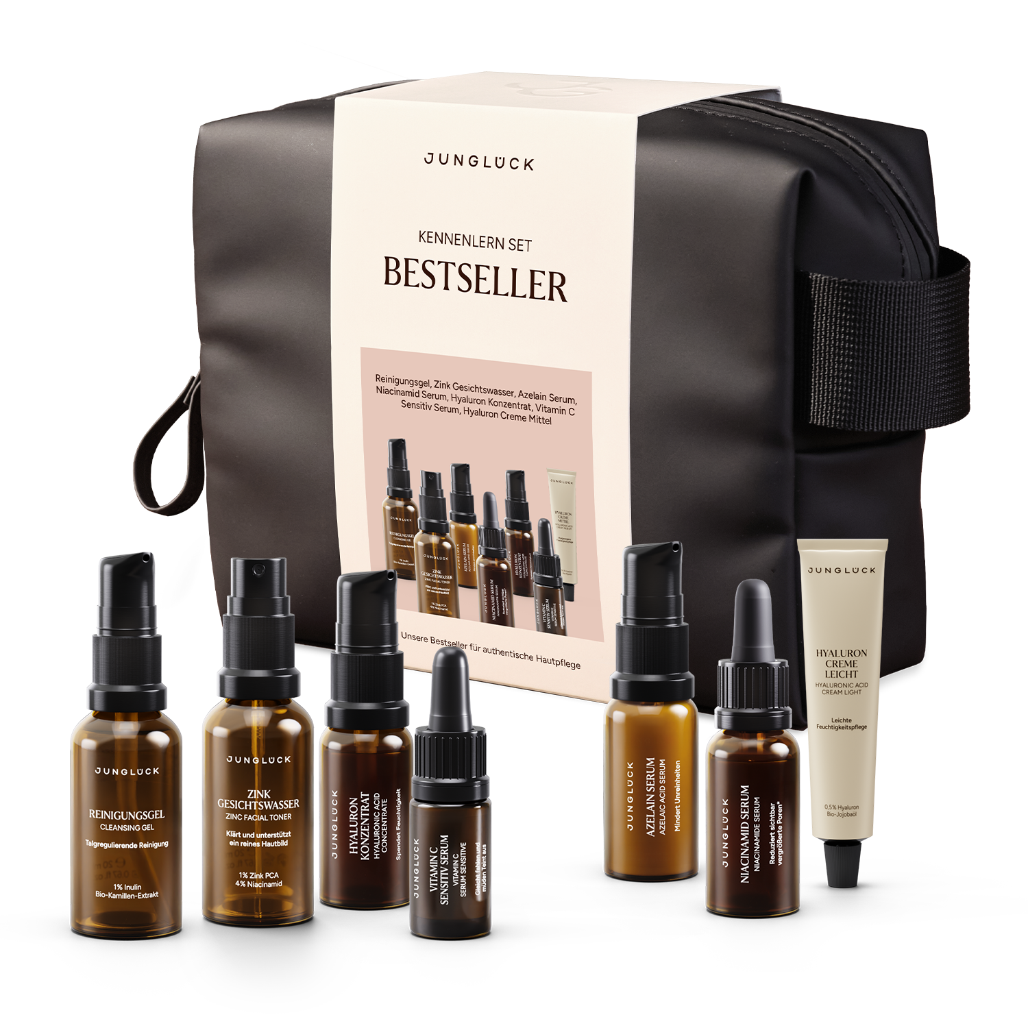 QUIYUM Fruchtextrakt Hautpflege-Set – Mit Toner, Serum, Augencreme & Maske